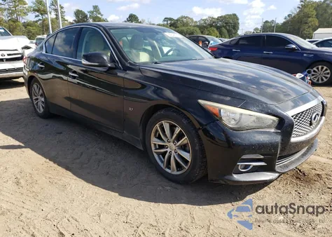 2014 Infiniti Q50 Base z USA, uszkodzony, nr VIN JN1BV7AP7EM688256